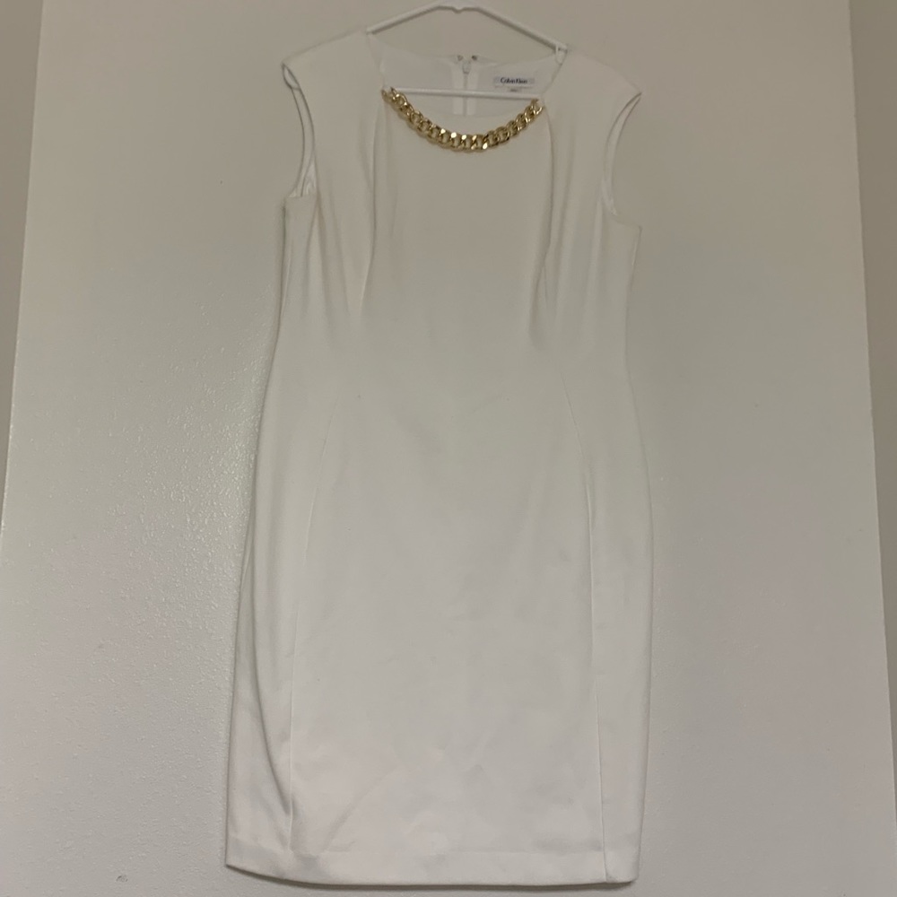 White Calvin Klein dress